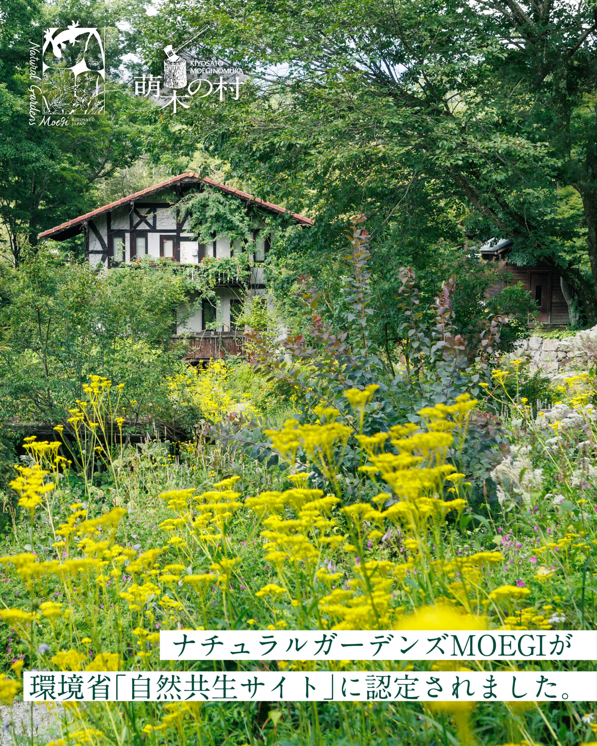 大切なご報告】「ナチュラルガーデンズMOEGI」が環境省の「自然共生